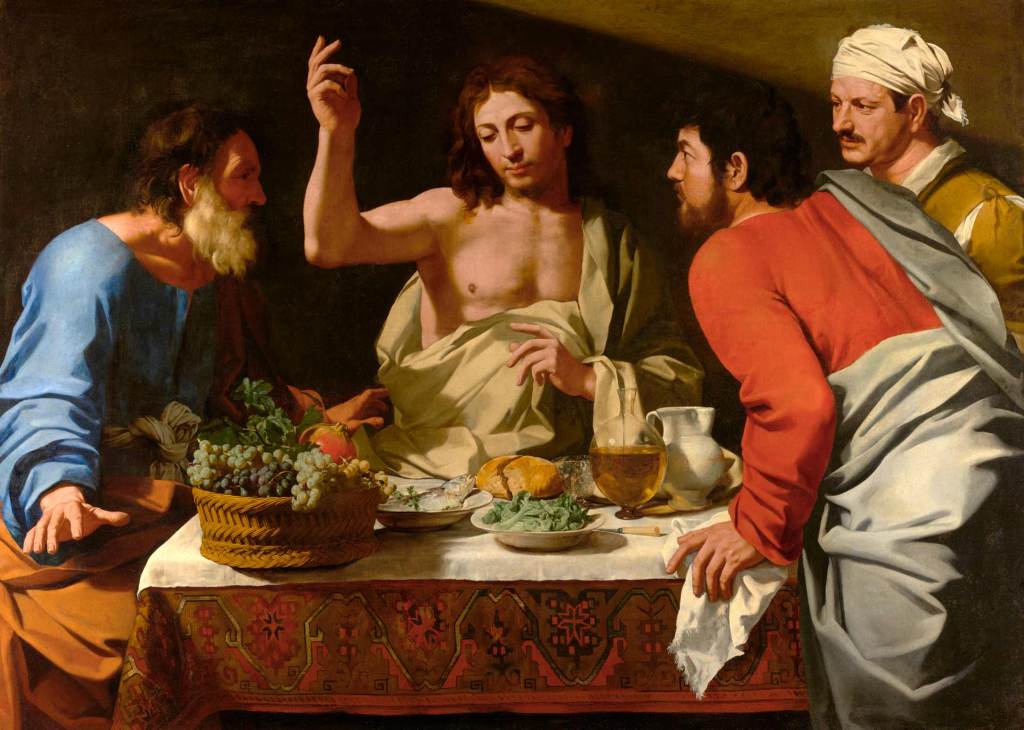 The Supper at Emmaus by Bartolomeo Cavarozzi (1615-1625)